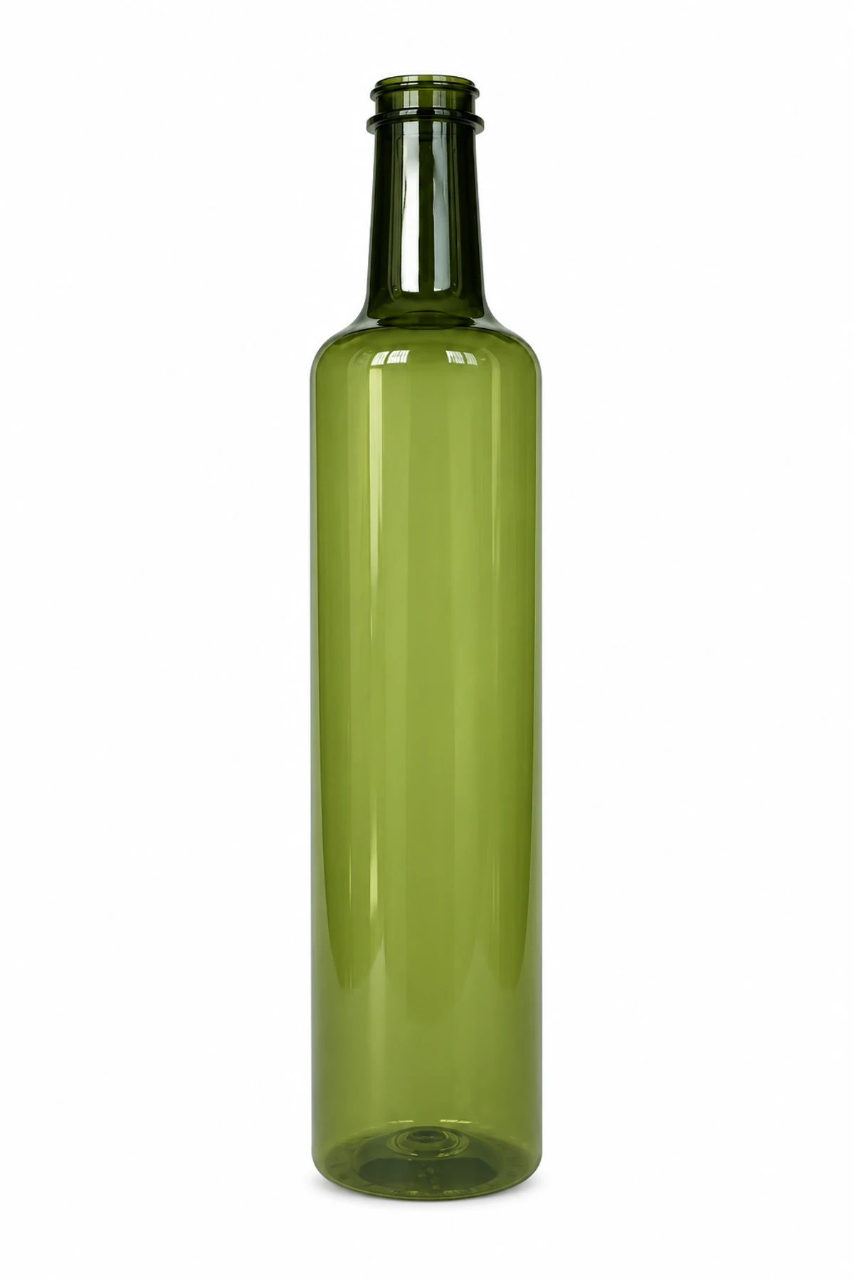 Rendu illustratif · DORKA 250 ml, vert olive, sans bouchon — Face · Proportions indicatives